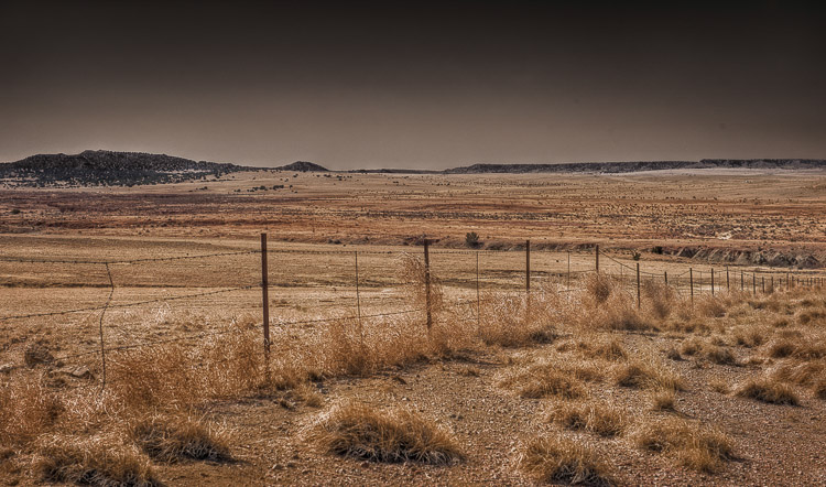 Fenceline the Galisteo Basin Near Galisteo NM